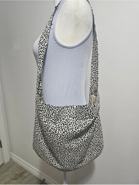 Leopard-Print Shoulder Bag in Black and White
